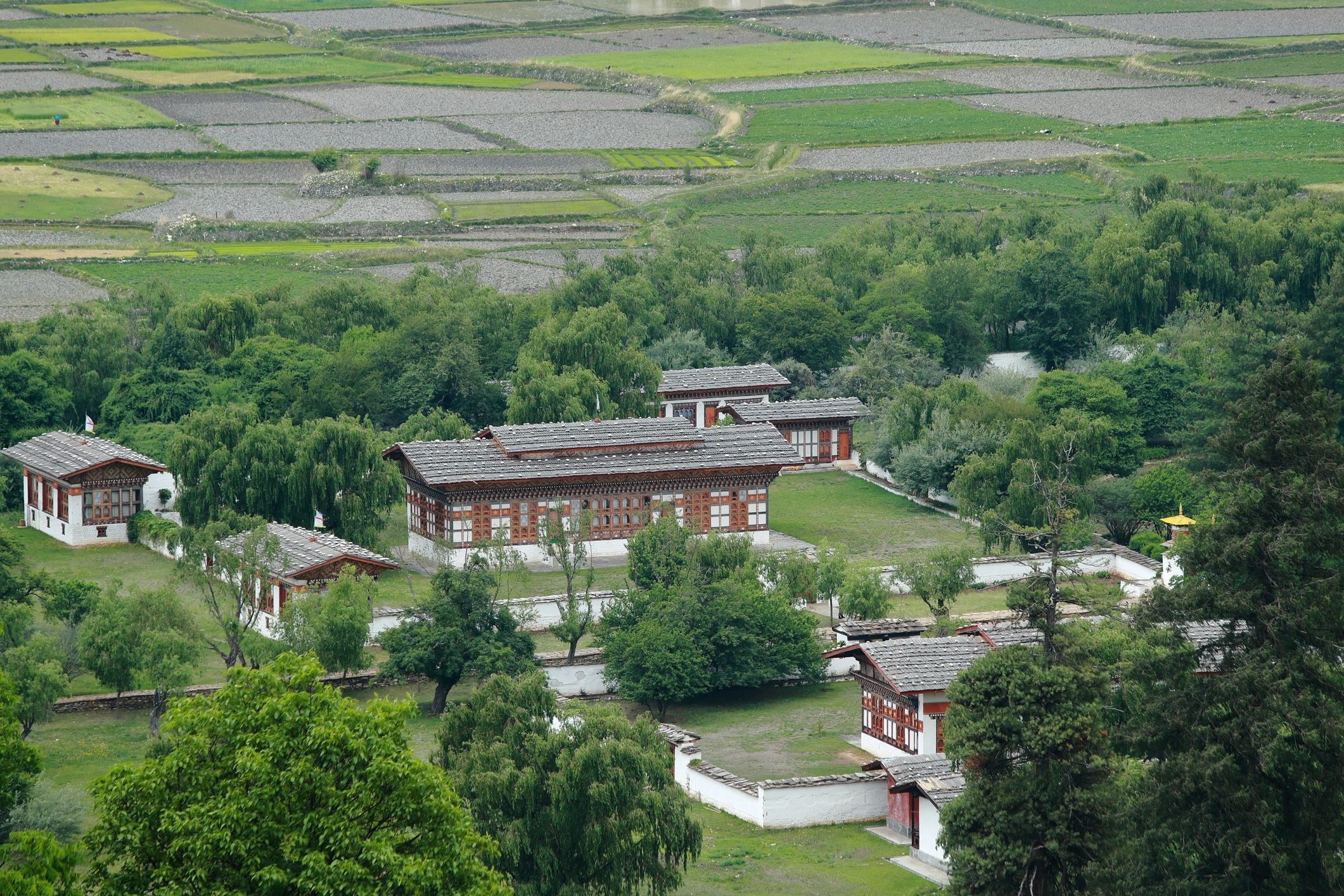 View across Paro valley in Bhutan