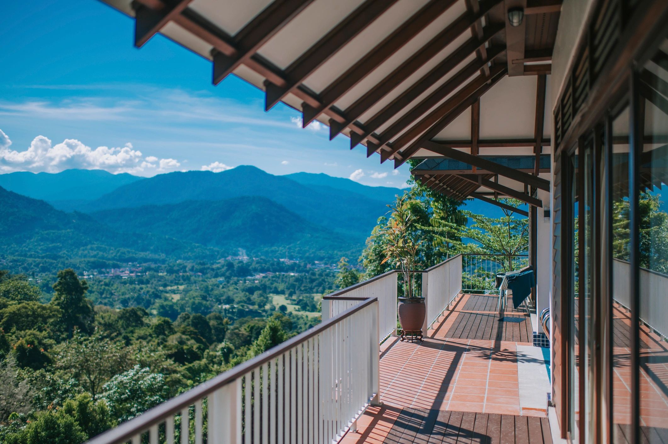 Mountain view from a luxury retreat